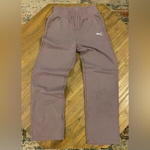 Puma Sweatpants in Mauve with White Logo